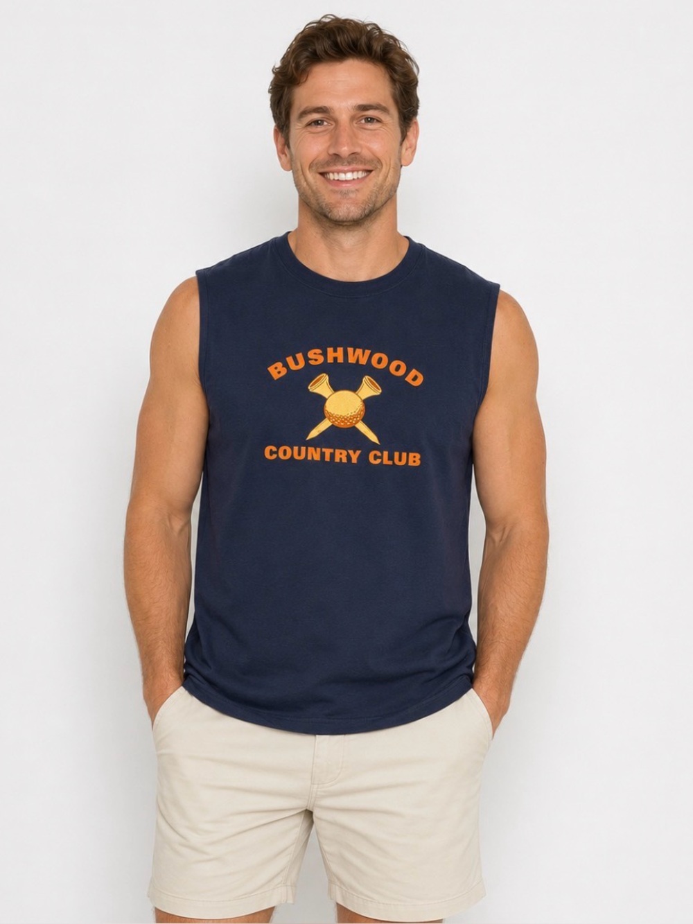 Bushwood Country Club Sleeveless Graphic Tank Caddyshack Navy‎ Size XL